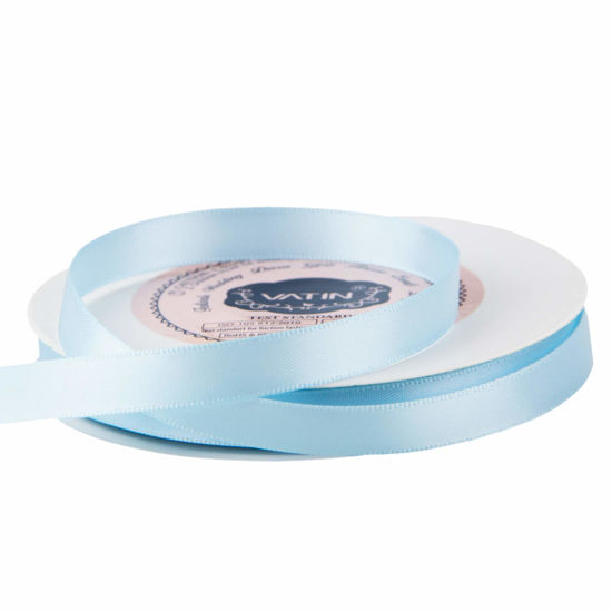 GetUSCart- VATIN 3/8 inches Double Faced Light Blue/Baby Blue Polyester ...