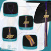 Picture of Endea Graduation Mixed Double Color Tassel with Gold Date Drop (Purple/Gold, 2023)