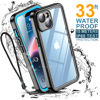 Picture of Temdan for iPhone 14 Case Waterproof,Built-in 9H Tempered Glass Screen Protector [IP68 Underwater][14FT Military Dropproof][Dustproof][Real 360] Full Body Shockproof Protective Case-Blue-Clear