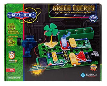 Picture of Snap Circuits Green Energy Electronics Exploration Kit | Over 125 Exciting STEM Projects | Full Color Project Manual | 45+ Snap Circuits Parts | STEM Educational Toys for Kids 8+