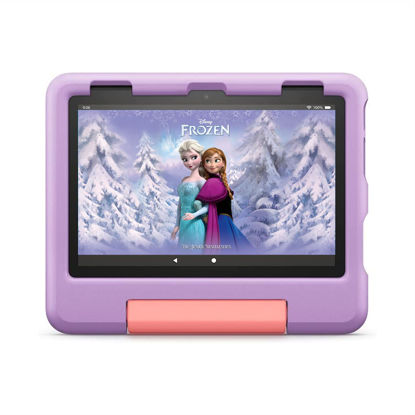 Picture of Amazon Fire HD 8 Kids tablet, 8" HD display, ages 3-7, includes 2-year worry-free guarantee, Kid-Proof Case, 64 GB, (2022 release), Purple