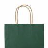Picture of bagmad 100 Pack 8x4.75x10 inch Medium Green Gift Paper Bags with Handles Bulk, Kraft Bags, Craft Grocery Shopping Retail Party Favors Wedding Bags Sacks (Dark Green, 100pcs)