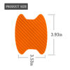 Picture of 4PCS Car Door Handle Protector Sticker, Universal Carbon Fiber Anti-Scratches Auto Door Handle Protective Film, Car Door Side Paint Cover Guard Stickers Fit for Most Car Handles （Orange）