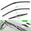 Picture of 3 wipers Replacement for 2016-2021 Lexus RX350, Windshield Wiper Blades Original Equipment Replacement - 26"/20"/16" (Set of 3) Top Lock