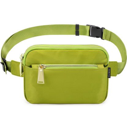Picture of ZORFIN Fanny Packs for Women Men, Crossbody Fanny Pack, Belt Bag with Adjustable Strap, Fashion Waist Pack for Outdoors/Workout/Traveling/Casual/Running/Hiking/Cycling(Olive Green)