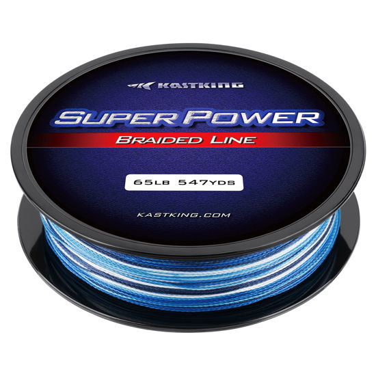 KastKing Superpower Braided Fishing Line, Blue Camo, 50LB, 547 Yds