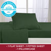 Picture of Mellanni Twin Sheet Set - Iconic Collection Bedding Sheets & Pillowcases - Luxury, Extra Soft, Cooling Bed Sheets - Deep Pocket up to 16" - Wrinkle, Fade, Stain Resistant - 3 PC (Twin, Emerald Green)