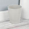 Picture of mDesign Round Plastic Bathroom Garbage Can, 1.25 Gallon Wastebasket, Garbage Bin, Trash Can for Bathroom, Bedroom, and Kids Room - Small Bathroom Trash Can - Fyfe Collection - Light Gray