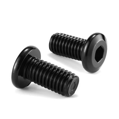 Picture of M8 x 16mm 20Pcs Flat Head Hex Socket Cap Screws Bolts, 304 Stainless Steel 18-8, Full Thread, Black Oxide by SG TZH (with Hex Spanner)