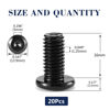 Picture of M8 x 16mm 20Pcs Flat Head Hex Socket Cap Screws Bolts, 304 Stainless Steel 18-8, Full Thread, Black Oxide by SG TZH (with Hex Spanner)