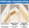 Picture of FIXSMITH Stretched White Blank Canvas- 12x12 Inch,Bulk Pack of 8,Primed,100% Cotton,5/8 Inch Profile of Super Value Pack for Acrylics,Oils & Other Painting Media