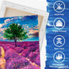 Picture of FIXSMITH Stretched White Blank Canvas- 12x12 Inch,Bulk Pack of 8,Primed,100% Cotton,5/8 Inch Profile of Super Value Pack for Acrylics,Oils & Other Painting Media