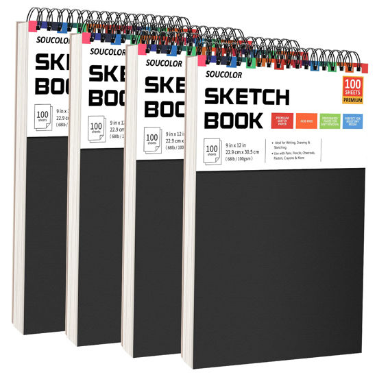 Yagol Sketch Book 9x12 Inch 100 Sheets Pack of 2, 68LB/100GSM