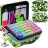 Picture of ARTDOT Diamond Painting Storage Containers, 120 Slots Diamond Painting Kits Accessories and Tools Portable Diamond Painting Organizer Case for 5D Diamond Beads Jewelry Rings (Green)