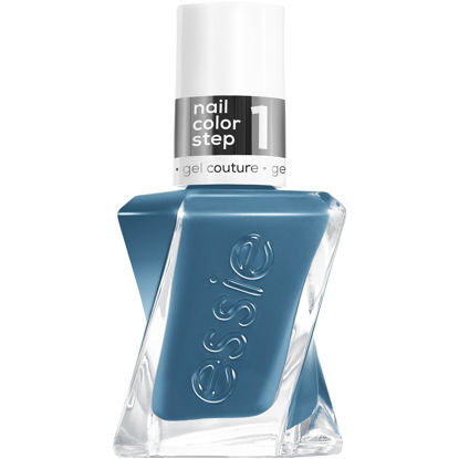 Picture of Essie gel couture, Long-Lasting Nail Polish, 8-free Vegan, Fashion Freedom, Blue, Cut Loose, 0.46 fl oz