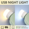 Picture of LinwnilUSB Plug Lamp Computer Mobile Power Charging USB Small Book Lamps LED Eye Protection Reading Light Small Round Light Night Light(4White Light + 4 Warm Light)