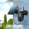 Picture of Poyasilon Solar Wireless Outdoor, 3MP 2K FHD 2.4G Wi-Fi 355° View Pan Tilt Security Cameras with AI Motion Detection, Siren, Two-Way Audio (Black)