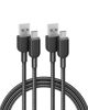 Picture of Anker USB C Charger Cable [2 Pack, 6ft], 310 USB A to Type C Charger Cable Fast Charge, Nylon USB A to USB C Cable Fast Charging for Samsung Galaxy Note 10 Note 9/S10+ S10, LG V30 (USB 2.0, Black)