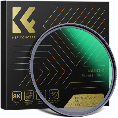Picture of K&F Concept 40.5mm Black Diffusion 1/8 Filter Mist Cinematic Effect Lens Filter with 28 Multi-Layer Coatings Waterproof/Scratch Resistant for Video/Vlog/Portrait Photography (Nano-X Series)