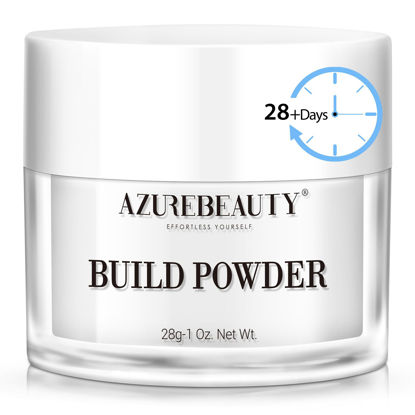 Picture of AZUREBEAUTY Clear Dip Powder for Nails, Essential Dipping Build Powder for 28+ Long-Lasting Nail Art Manicure Salon DIY at Home with Transparent Crystal Color, 28g/1Oz