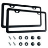 Picture of 2PCS Premium Matte Black License Plate Frames, 2 Holes Solid Rust-Proof Aluminum License Plate Holder, Universal Car License Plate Frame for Women and Man Includ Screws, by Lengnoyp