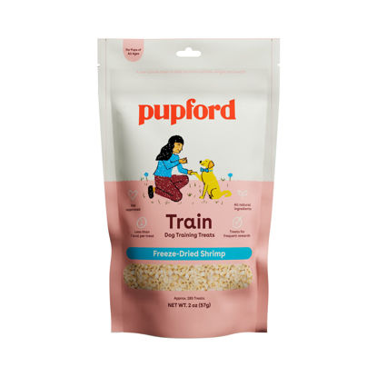 Picture of Pupford Freeze Dried Dog Training Treats, 285+ Puppy & Dog Treats, Low Calorie, Vet Approved, All Natural, Healthy Training Treats for Small to Large Dogs (Shrimp)