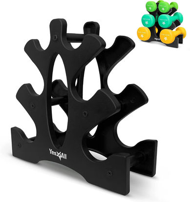 Picture of Yes4All Ergonomic A-Frame Plastic Weight Stand for Dumbbells
