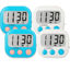 Picture of Classroom Timers for Teachers Kids Large Magnetic Digital Timer 4 Pack Blue White