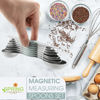 Picture of Spring Chef Magnetic Measuring Spoons Set, Dual Sided, Stainless Steel, Fits in Spice Jars, Mint, Set of 8, 2 Pack