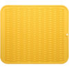 Picture of MicoYang Silicone Dish Drying Mat for Multiple Usage,Easy clean,Eco-friendly,Heat-resistant Silicone Mat for Kitchen Counter or Sink,Refrigerator or Drawer Liner Yellow XXL 24 inches x 18 inches