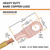Picture of SELTERM 10pcs 8 AWG - 5/16" Stud (Wide Pad) - Battery Lugs, Heavy Duty Wire Lugs, Ring Terminals, Battery Cable Ends,8 Gauge Terminals, UL Bare Copper Eyelets Electrical Battery Terminal Connectors