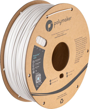 Picture of Polymaker ASA Filament 1.75mm White, 1kg ASA 3D Printer Filament, Heat & Weather Resistant - ASA 3D Filament Perfect for Printing Outdoor Functional Parts, Dimensional Accuracy +/- 0.03mm