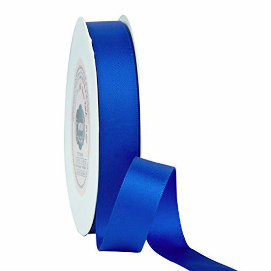 Double Faced Craft Ribbon Navy Satin Ribbon - 1/8 Inch X 100 Yards ...