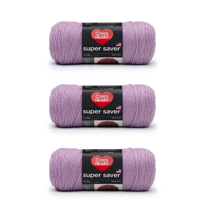Picture of Red Heart Super Saver Orchid Yarn - 3 Pack of 198g/7oz - Acrylic - 4 Medium (Worsted) - 364 Yards - Knitting/Crochet