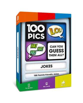 Picture of 100 PICS Jokes Game | Kids Games | Card Games & Fun Travel Games | Toys & Games | Card Games for Adults and Kids | Family Games | Beach Games | Word Games | Kids Travel | Ages 6+