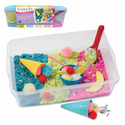 Picture of Creativity for Kids Sensory Bin: Ice Cream Shop Playset - Pretend Play, Early Learning Fine Motor Skills Toys for Girls and Boys, Toddler Sensory Toys