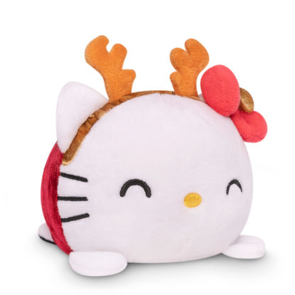 Picture of TeeTurtle - The Officially Licensed Original Sanrio Plushie - Hello Kitty Reindeer + Santa Hat - Cute Sensory Fidget Stuffed Animals That Show Your Mood - Perfect Gift for the Holidays!