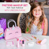 Picture of Pretend Play Makeup Kit for Little Girls with Unicorn Purse: Fake (Not Real) Make up Toy Set for Toddlers and Kids - Includes Hair and Nails Accessories, Baby Girl Toys Princess Toddler Gift Set