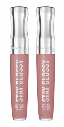 Picture of Rimmel Stay Glossy 6HR Lip Gloss, Blushing Belgraves, 0.18 Fl Oz (Pack of 2)
