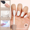 Picture of GAOY White Gel Nail Polish, 16ml Color 1002 Soak Off UV Light Cure Gel Polish for French Tips Nail Art DIY Manicure at Home