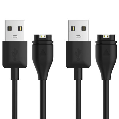 Picture of [2-PACK] TUSITA Charger Cable Compatible with Garmin Fenix 5 5S 5X 6 6S 6X Plus Pro 7 7S 7X, Forerunner 945 45 45S 245 Music,Approach S10 S40 S60 G12 S12 S42,Vívoactive 3 4 4S, Instinct,Venu 2 2S Plus