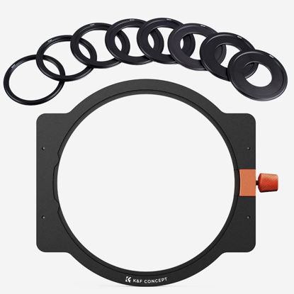 Picture of K&F Concept Metal Filter Holder + 8 Filter Adapter Rings (49/52/58/62/67/72/77/82mm) for Square Lens Filter