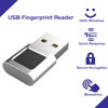 Picture of USB Fingerprint Reader Mini Fingerprint Scanner PC Dongle Windows Hello Fingerprint Reader for PC Laptop 360 Degree Touch Speedy Matching Biometric Portable USB Fingerprint Logger for Windows7 8 10