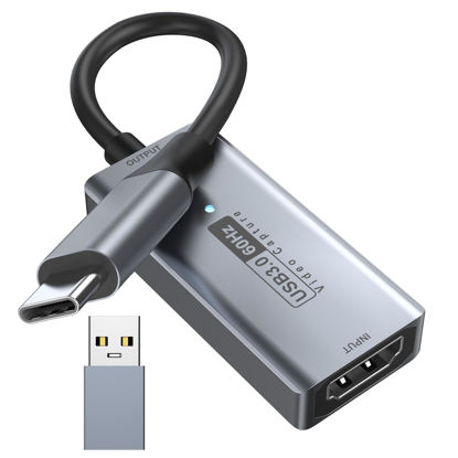 Picture of Newhope Video Capture Card, 4K HDMI to USB C 3.0 Capture Card, 1080P HD 60fps Live and Record Video Audio Grabber for Gaming, Streaming, Teaching, Video Conference
