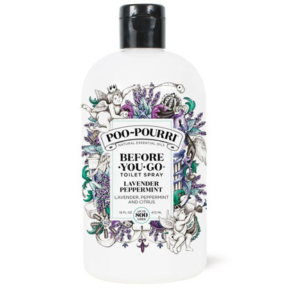 Picture of Poo-Pourri Before-You-Go Toilet Spray, Lavender Peppermint, Refill Bottle 16 Fl Oz - Lavender, Peppermint and Citrus