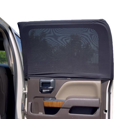 Picture of EcoNour Car Side Window Sun Shade (Pack of 2), Stretchable & Breathable Car Window Screens for Complete Sun & Privacy Protection, Fits Most Truck, SUV and Minivan (XL - 42 in x 24 in)
