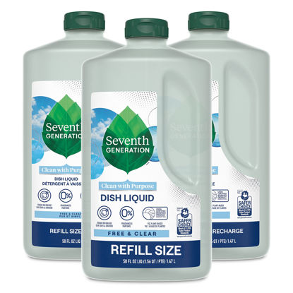 Picture of Seventh Generation Hand Dish Wash Refill, Free & Clear, 3pk 50z