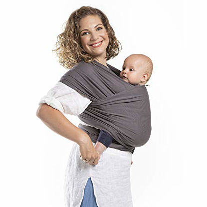Picture of Boba Baby Wrap Carrier Newborn to Toddler - Stretchy Baby Wraps Carrier - Baby Sling - Hands-Free Baby Carrier Wrap - Baby Carrier Sling - Baby Carrier Newborn to Toddler 7-35 lbs (Organic Dark Grey)