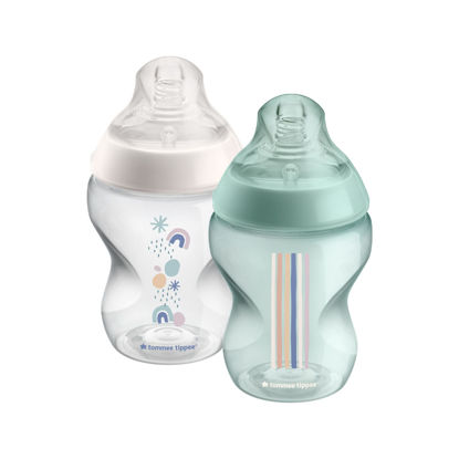 Picture of Tommee Tippee Closer to Nature Baby Bottles, Breast-Like Nipples with Anti-Colic Valve (9 Ounces, 2 Count)