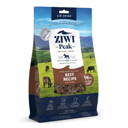 Picture of ZIWI Peak Air-Dried Dog Food - All Natural, High Protein, Grain Free and Limited Ingredient with Superfoods (Beef, 1.0 lb)
